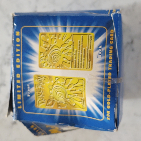 23 Carat Gold Plated Poliwhirl Pokemon Collectible Card and Pokeball - Picture 10 of 11